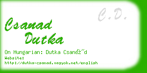 csanad dutka business card
